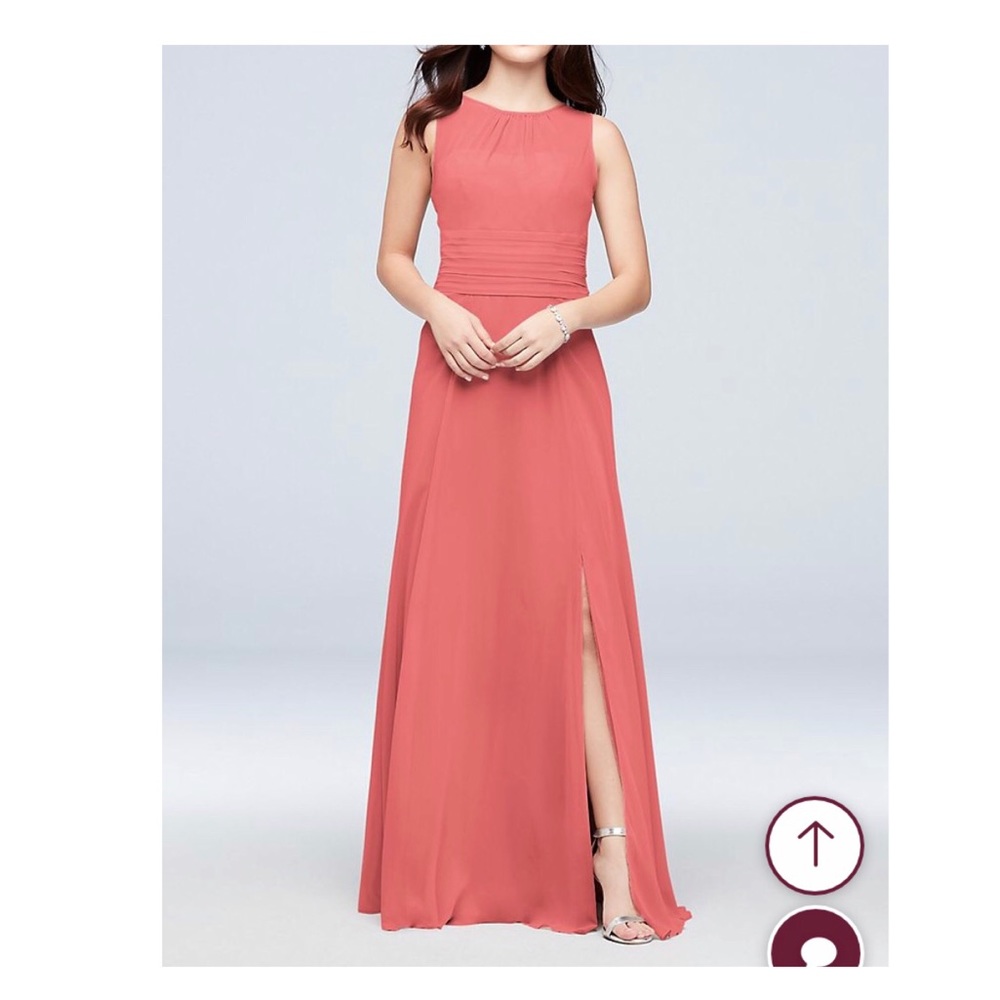 Long Chiffon High neck dress